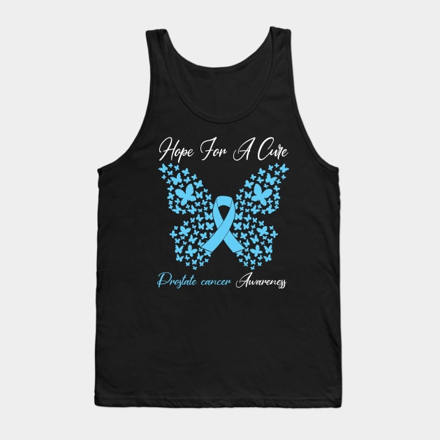 Hope For A Cure  Butterfly Gift 3 Prostate cancer Tank Top by HomerNewbergereq